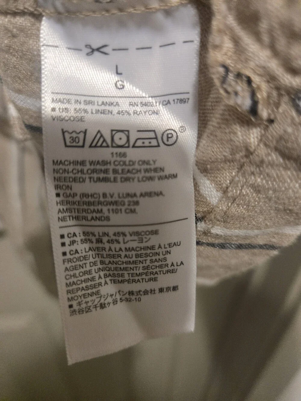 Banana Republic Linen-Blend Resort Shirt In Maverick Tan Sz Large